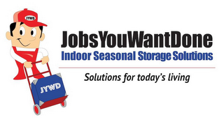 JOBSYOUWANTDONE INDOOR SEASONAL STORAGESOLUTIONS FOR TODAY'S LIVING JYWD JYWD logo