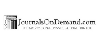 JOD JOURNALSONDEMAND.COM THE ORIGINAL DEMAND JOURNAL PRINTER logo