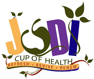 JODI CUP OF HEALTH REFRESH · REVIVE · RENEW ALL NATURAL logo