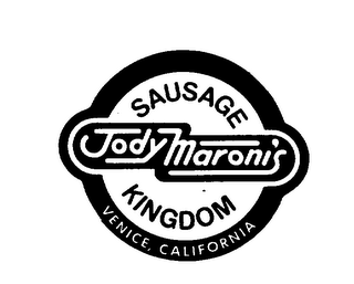 JODY MARONI'S SAUSAGE KINGDOM VENICE, CALIFORNIA logo