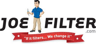 JOE FILTER .COM "IF IT FILTERS... WE CHANGE IT" logo