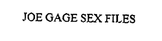 JOE GAGE SEX FILES logo