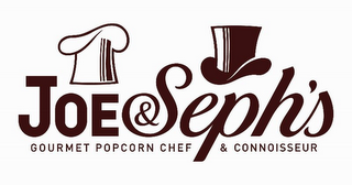 JOE & SEPH'S GOURMET POPCORN CHEF & CONNOISSEUR logo