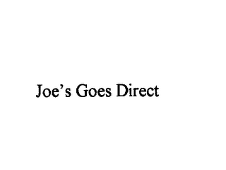 JOE'S GOES DIRECT logo
