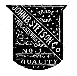 JOHN B. STETSON CO PIILADELPHIA NO. 1QUALITY logo