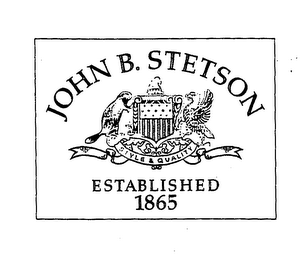 JOHN B. STETSON STYLE & QUALITY ESTABLISHED 1865 logo