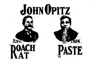 JOHN OPITZ EST. 1874, ROACH RAT PASTE logo