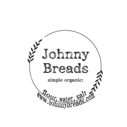 JOHNNY BREADS SIMPLE ORGANIC: FLOUR, WATER, SALT WWW.JOHNNYBREADS.COM logo