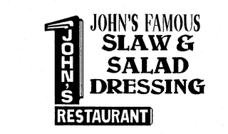 JOHN'S FAMOUS SLAW & SALAD DRESSING JOHN'S RESTAURANT logo
