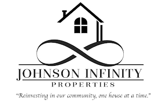 JOHNSON INFINITY PROPERTIES "REINVESTING IN OUR COMMUNITY, ONE HOUSE AT A TIME." logo