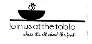 JOIN US AT THE TABLE WHERE IT'S ALL ABOUT THE FOOD logo