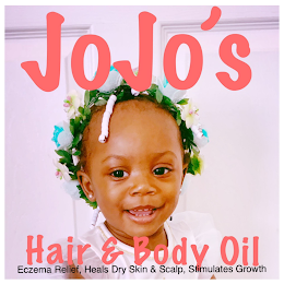 JOJO'S HAIR & BODY OIL ECZEMA RELIEF, HEALS DRY SKIN & SCALP, STIMULATES GROWTH logo