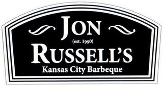 JON RUSSELL'S EST.1990 KANSAS CITY BARBEQUE logo