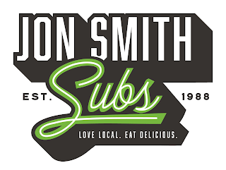 JON SMITH SUBS EST 1988 LOVE LOCAL. EAT DELICIOUS. logo