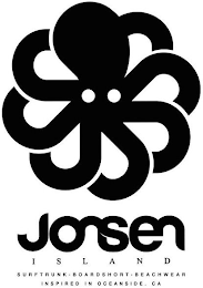 JONSEN ISLAND SURFTRUNK - BOARDSHORT - BEACHWEAR INSPIRED IN OCEANSIDE. CA logo