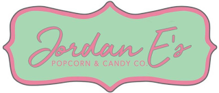JORDAN E'S POPCORN & CANDY CO. logo