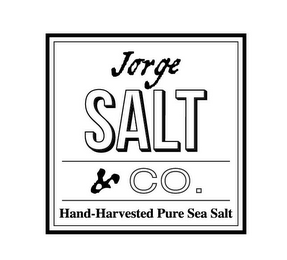 JORGE SALT & CO. HAND-HARVESTED PURE SEA SALT logo