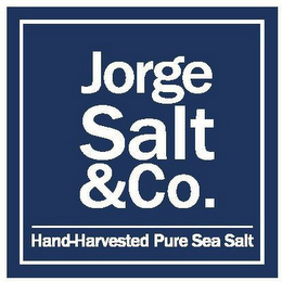 JORGE SALT & CO. HAND-HARVESTED PURE SEA SALT logo