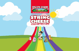 JOSEPH FARMS CALIFORNIA CHEESEMAKER LOW-MOISTURE PART-SKIM MOZZARELLA STRING CHEESE SUNSHINE PALS PACK logo
