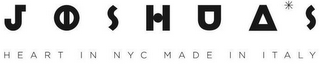 JOSHUA'S HEART IN NYC MADE IN ITALY logo