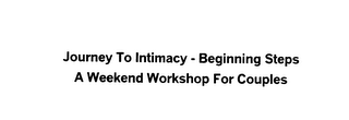 JOURNEY TO INTIMACY - BEGINNING STEPS A WEEKEND WORKSHOP FOR COUPLES logo