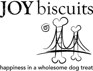 JOY BISCUITS HAPPINESS IN A WHOLESOME DOG TREAT logo