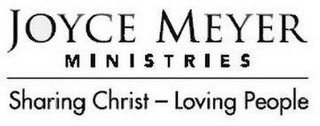 JOYCE MEYER MINISTRIES SHARING CHRIST -- LOVING PEOPLE logo
