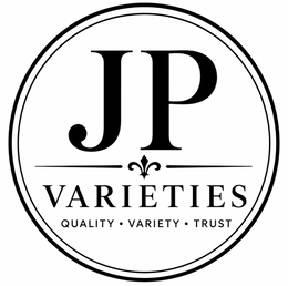 JP VARIETIES QUALITY · VARIETY · TRUST logo