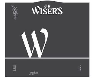 J.P. WISER'S J.P. WISER W DEPUIS 1857 J.P. WISER SINCE 1857 logo