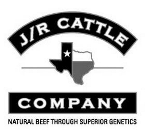 J/R CATTLE COMPANY NATURAL BEEF THROUGH SUPERIOR GENETICS logo