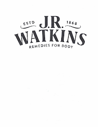 J.R. WATKINS ESTD 1868 REMEDIES FOR BODY logo