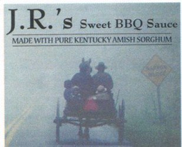 J.R.'S SWEET BBQ SAUCE MADE WITH PURE KENTUCKY AMISH SORGHUM logo