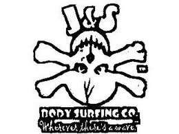 J&S BODY SURFING CO. WHEREVER THERE'S A WAVE. logo