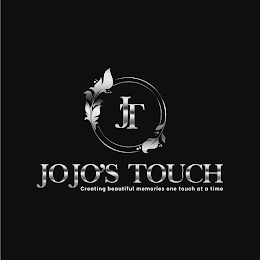 JT JOJO'S TOUCH CREATING BEAUTIFUL MEMORIES ONE TOUCH AT A TIME logo