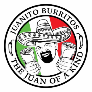 JUANITO BURRITOS THE JUAN OF A KIND logo