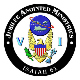 JUBILEE ANOINTED MINISTRIES ST. THOMAS ST. JOHN ST. CROIX VI ISAIAH 61 logo