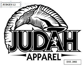 JUDGES 1.2 JUDAH APPAREL EST. 2002 logo