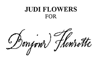 JUDI FLOWERS FOR BONJOUR FLEURETTE logo
