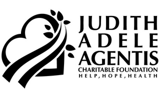 JUDITH ADELE AGENTIS CHARITABLE FOUNDATION HELP, HOPE, HEALTH logo