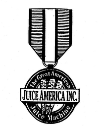 JUICE AMERICA INC. THE GREAT AMERICAN JUICE MACHINE logo