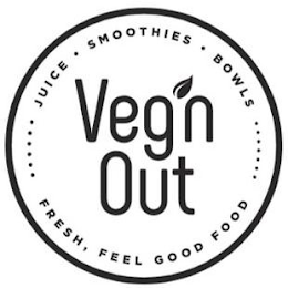 JUICE · SMOOTHIES · BOWLS ....... VEG'N OUT FRESH, FEEL GOOD FOOD logo