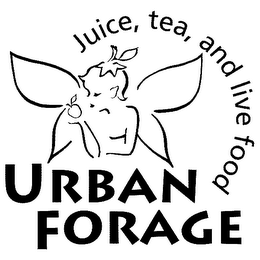 JUICE, TEA, AND LIVE FOOD URBAN FORAGE logo