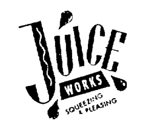 JUICE WORKS SQUEEZING & PLEASING logo