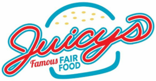 JUICYS FAMOUS FAIR FOOD logo