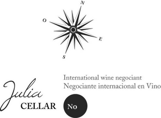 JULIA CELLAR NO INTERNATIONAL WINE NEGOCIANT NEGOCIANTE INTERNACIONAL EN VINO N S E O logo
