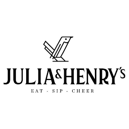 JULIA & HENRY'S EAT SIP CHEER logo