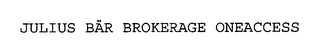 JULIUS BAR BROKERAGE ONEACCESS logo