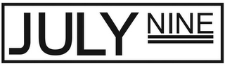 JULY NINE logo