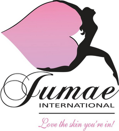 JUMAE INTERNATIONAL LOVE THE SKIN YOU'RE IN! logo
