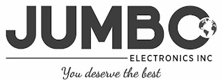 JUMBO ELECTRONICS INC YOU DESERVE THE BEST logo